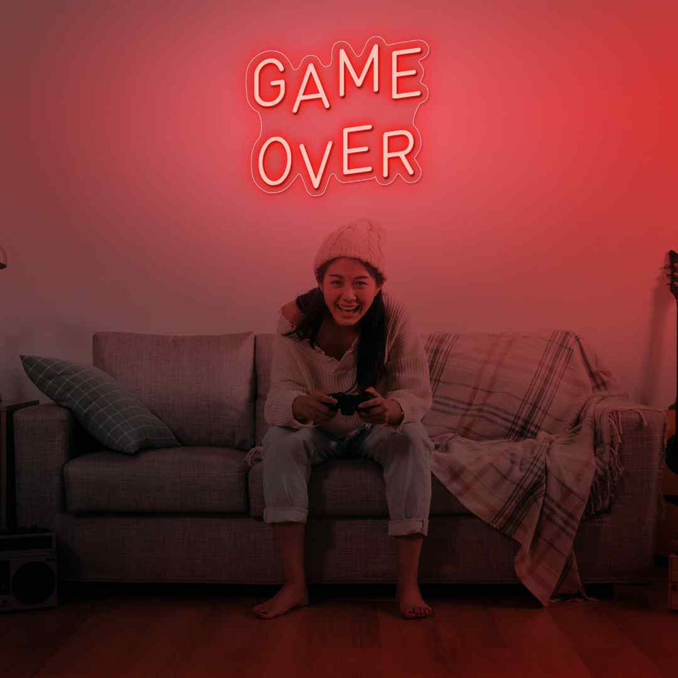 Game over neon sign