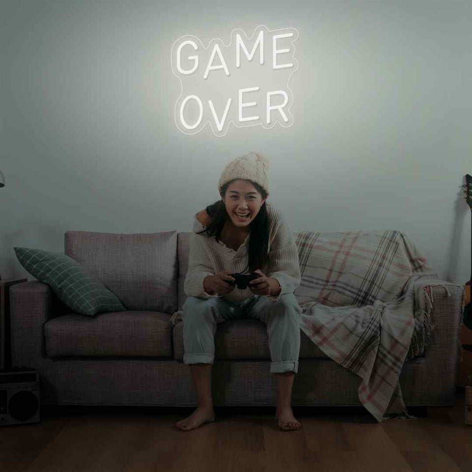 Game over neon sign