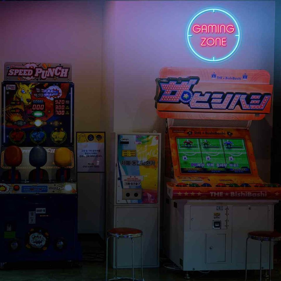 Gaming zone neon sign