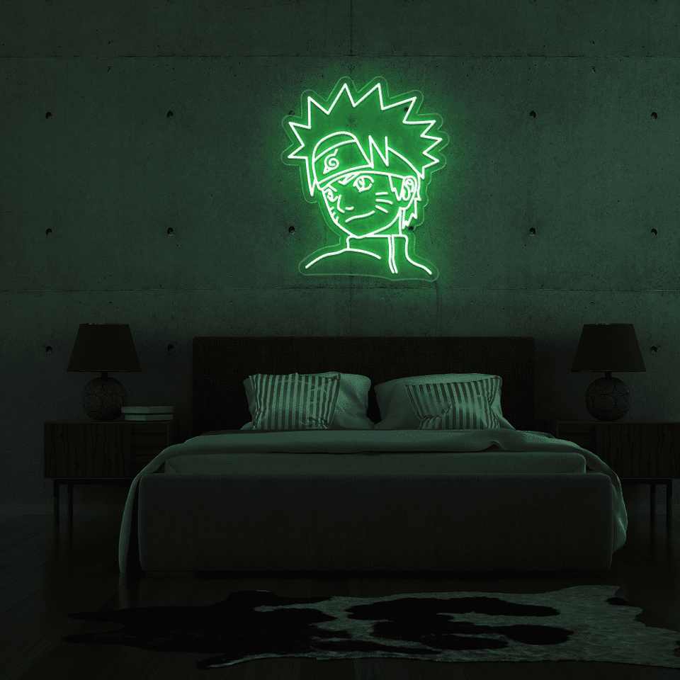 Naruto inspired LED neon sign in green color from Neonmarvels