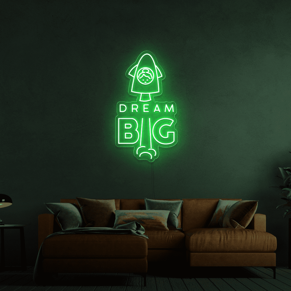 DREAM BIG RED COLOR LED NEON SIGN