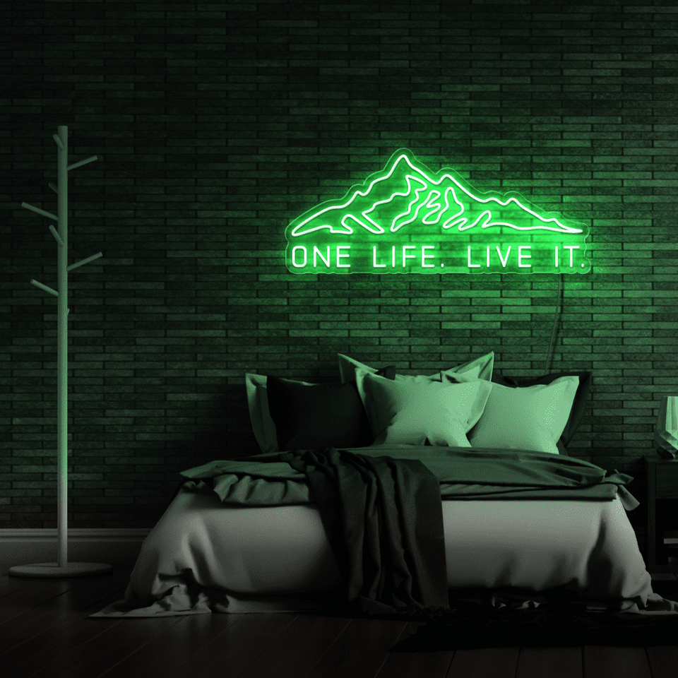 ONE LIFE LIVE IT RED COLOR LED NEON SIGN