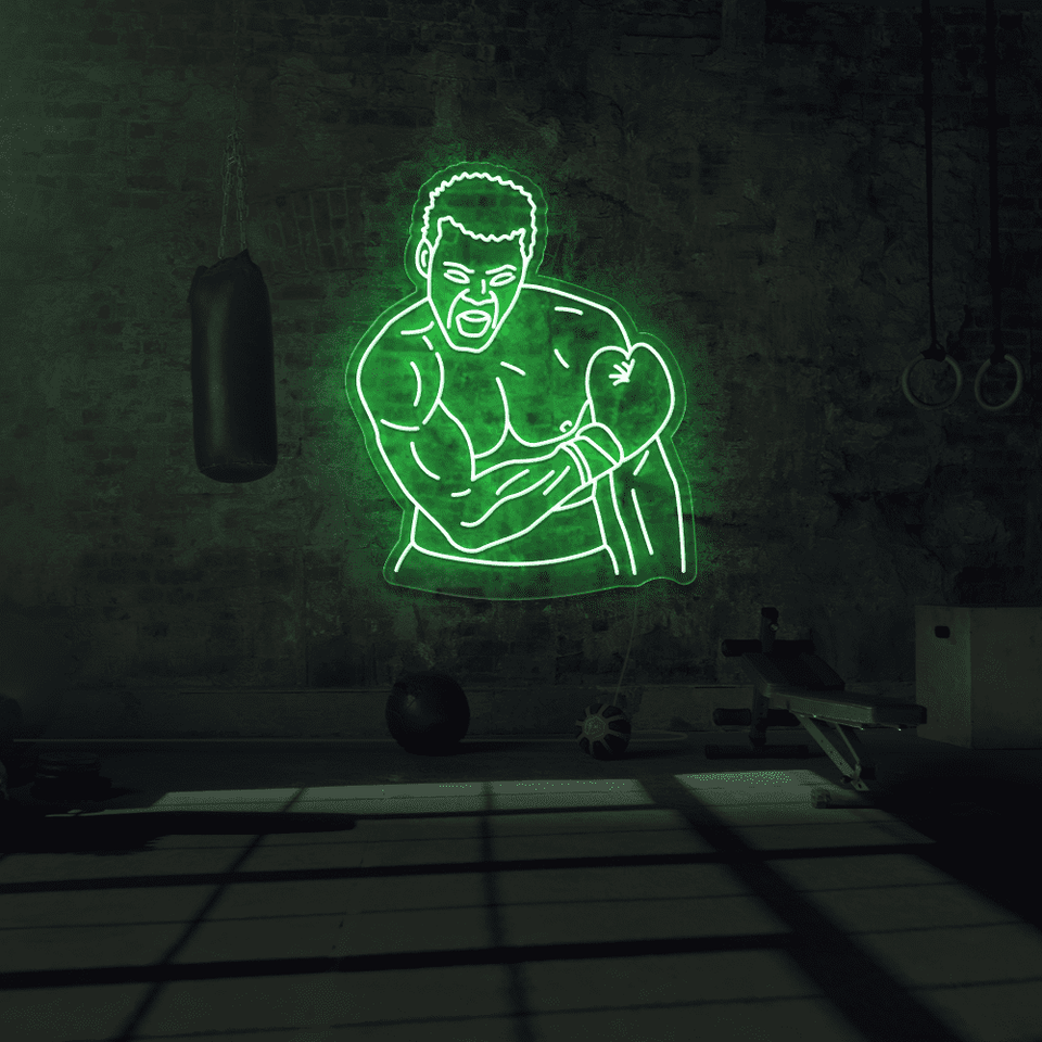 MUHAMMAD ALI  GREEN COLOR LED NEON SIGN