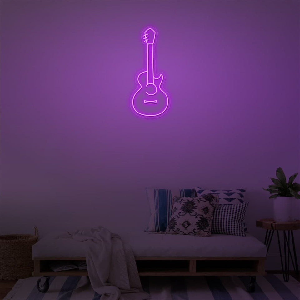 GUITAR PURPLE COLOR NEON SIGN