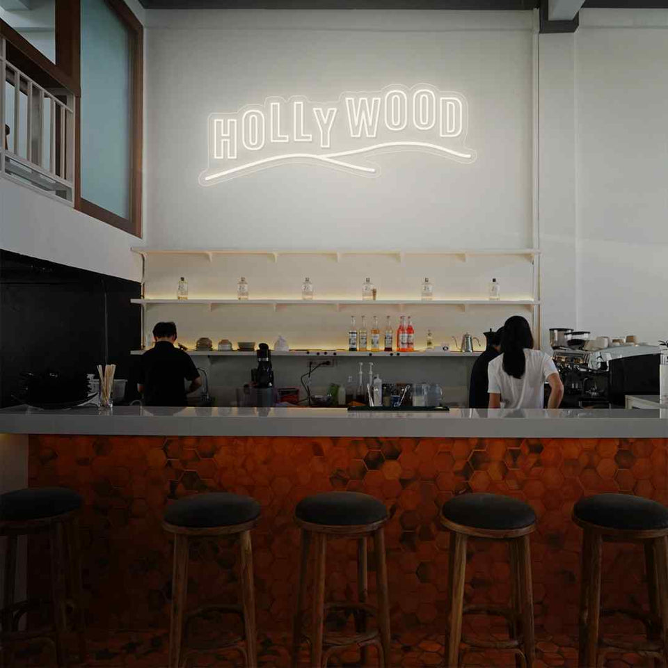 Hollywood neon sign