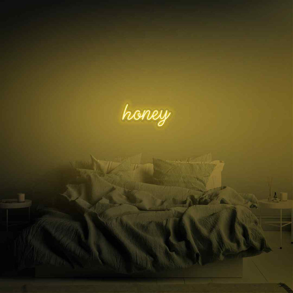Honey neon sign
