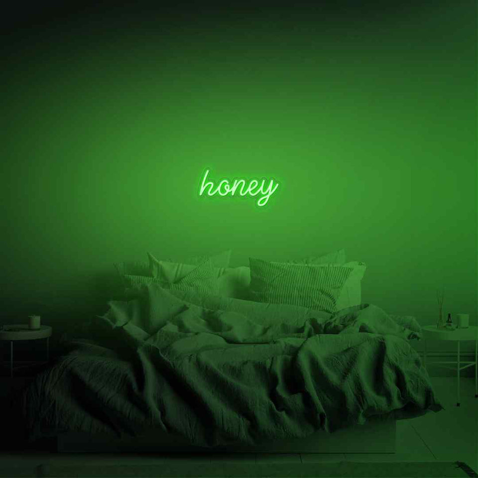 Honey neon sign