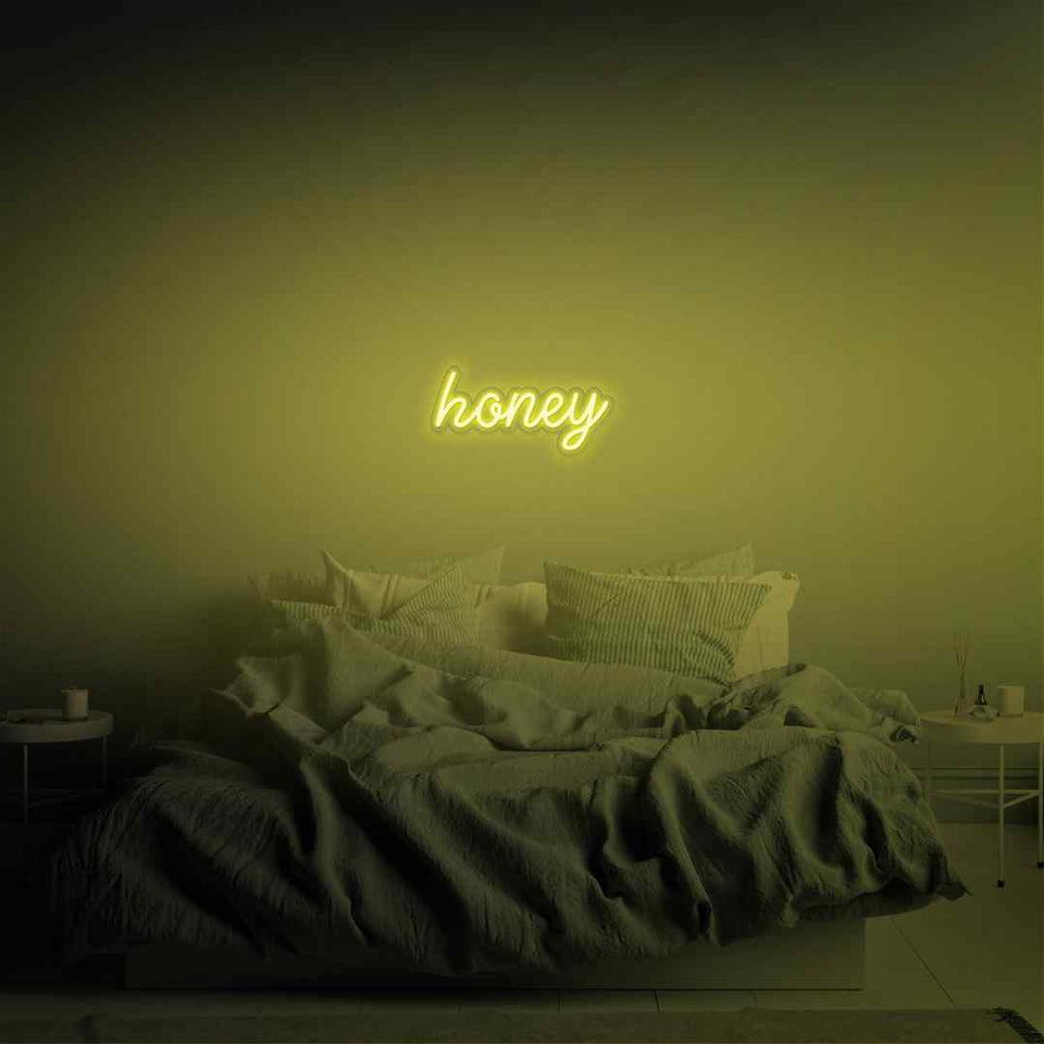 Honey neon sign
