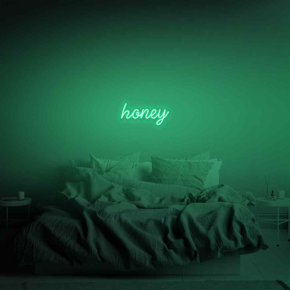Honey neon sign