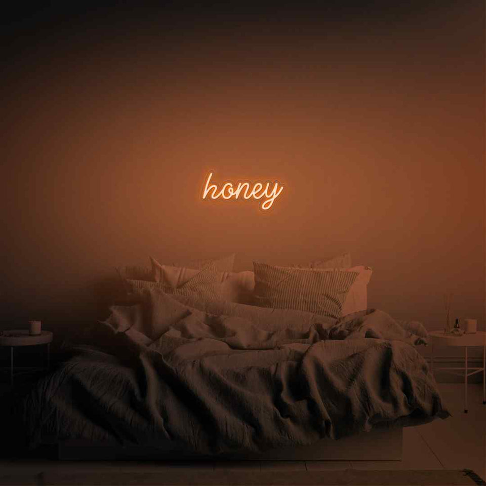 Honey neon sign