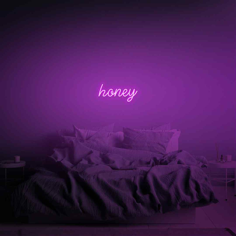 Honey neon sign