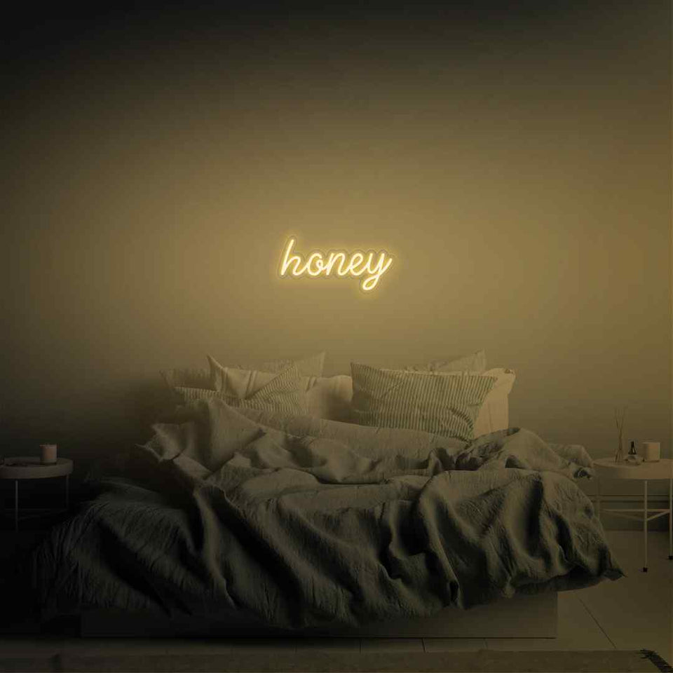 Honey neon sign
