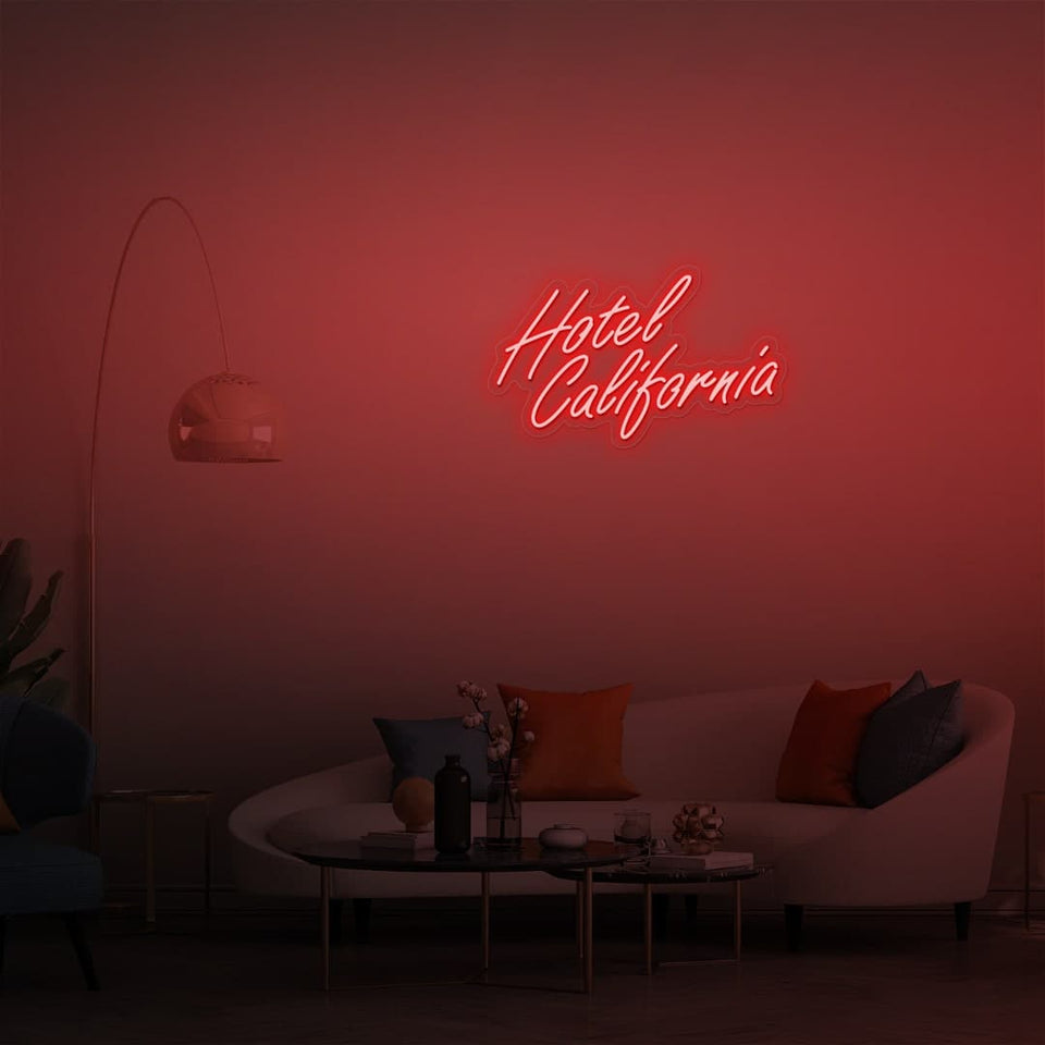 HOTEL CALIFORNIA RED COLOR NEON SIGN