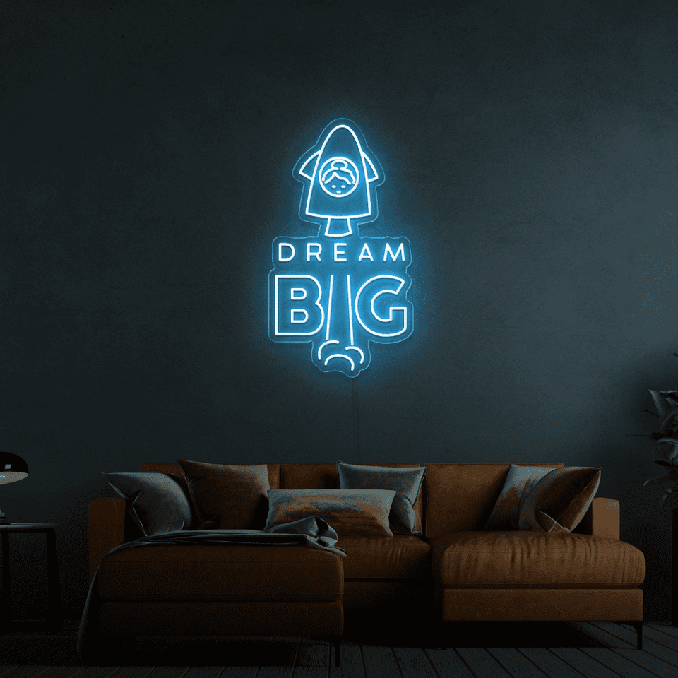 DREAM BIG PURPLE COLOR LED NEON SIGN