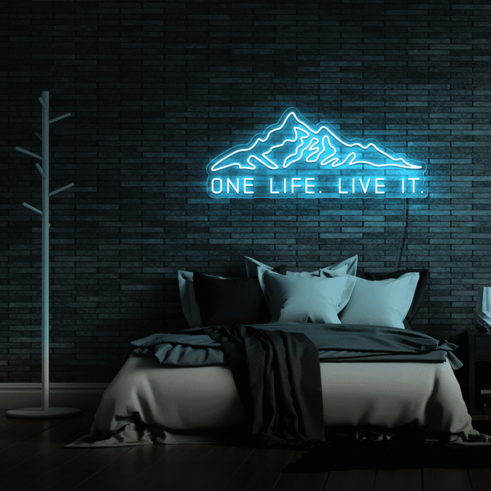 ONE LIFE LIVE IT PURPLE COLOR LED NEON SIGN