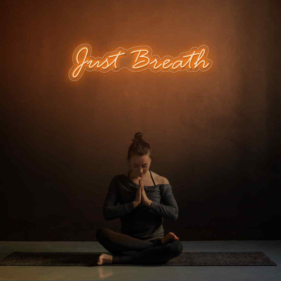 Breathe neon light store