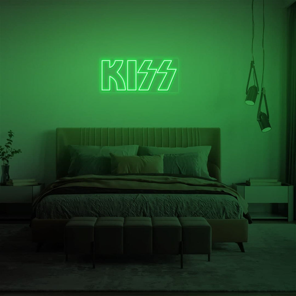KISS BAND GREEN COLOR NEON SIGN