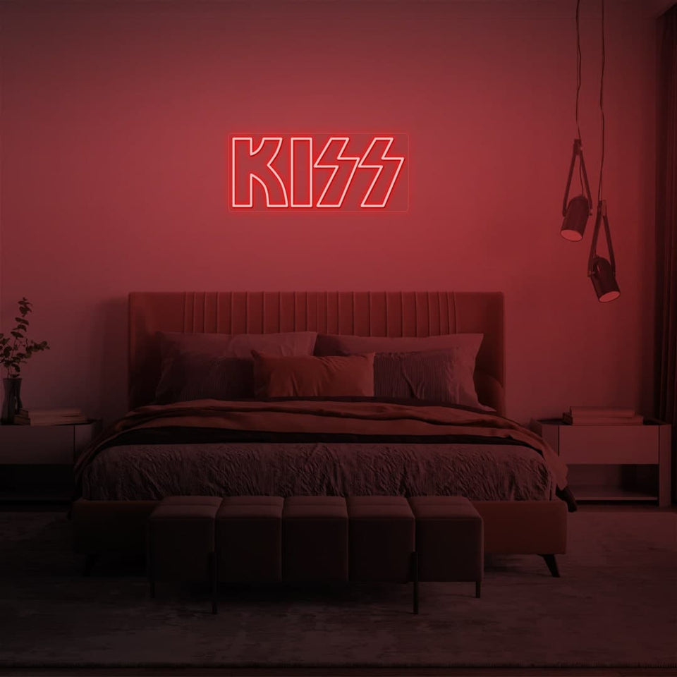 KISS BAND RED COLOR NEON SIGN
