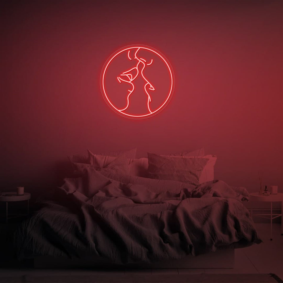 KISS RED COLOR NEON SIGN