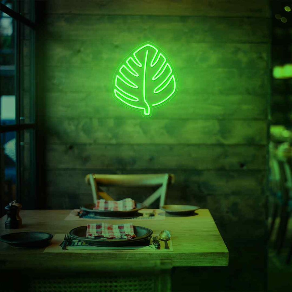 Leaf neon sign