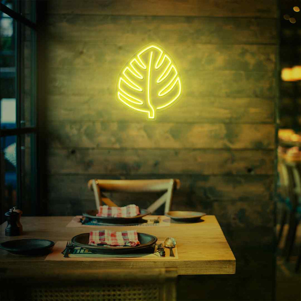 Leaf neon sign