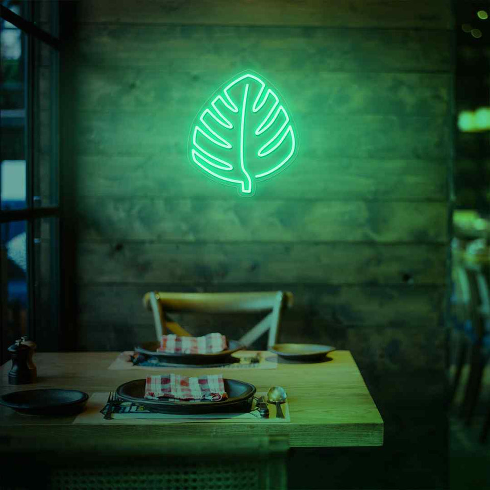 Leaf neon sign