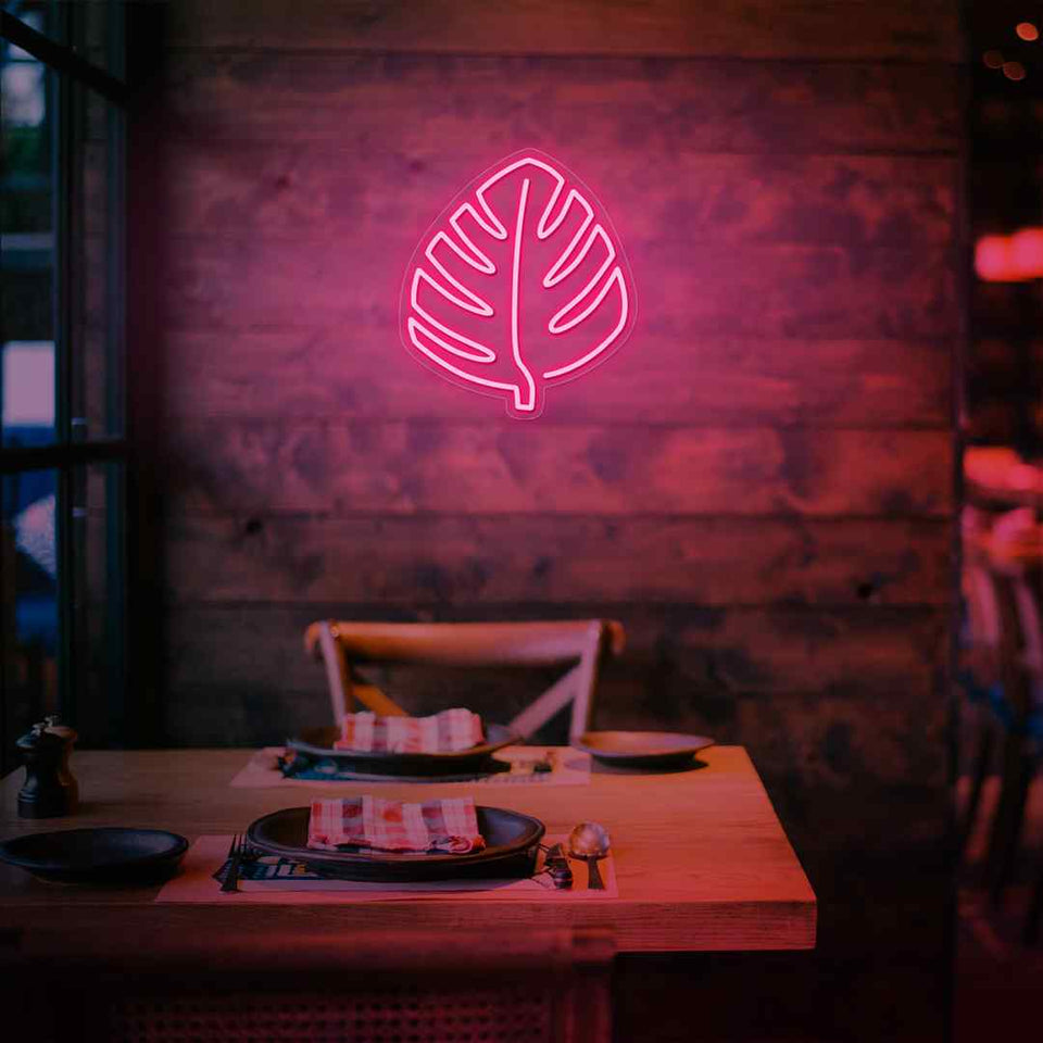 Leaf neon sign