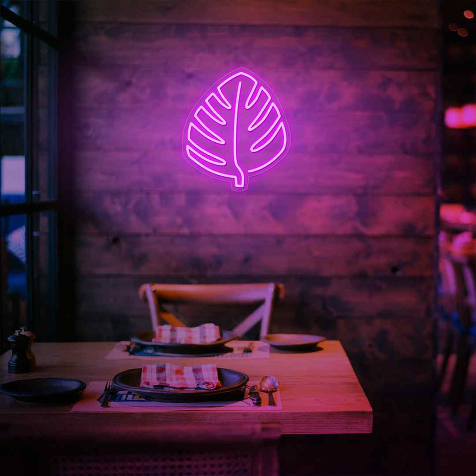 Leaf neon sign
