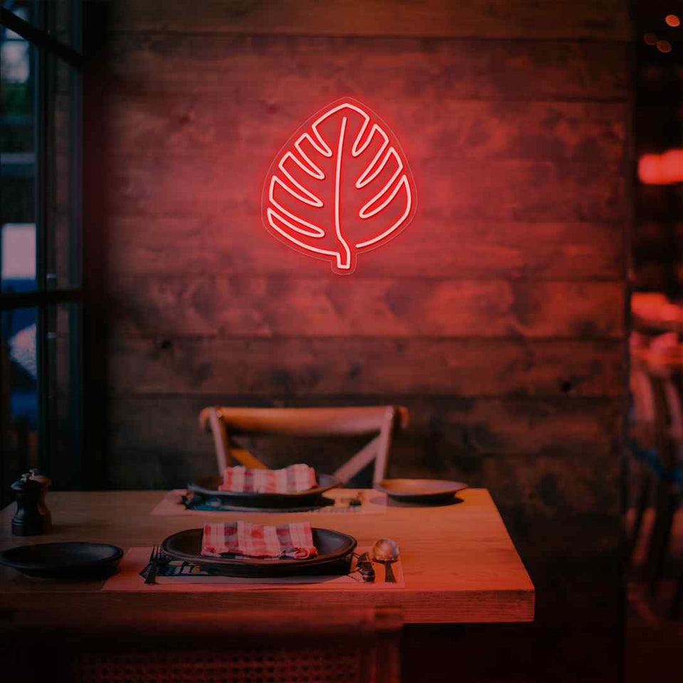 Leaf neon sign
