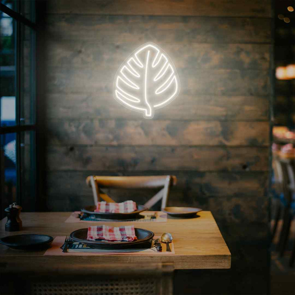 Leaf neon sign