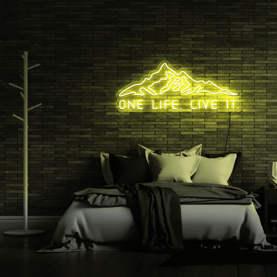 ONE LIFE LIVE IT PINK COLOR LED NEON SIGN