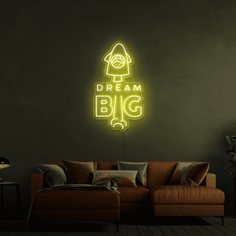 DREAM BIG PINK COLOR LED NEON SIGN