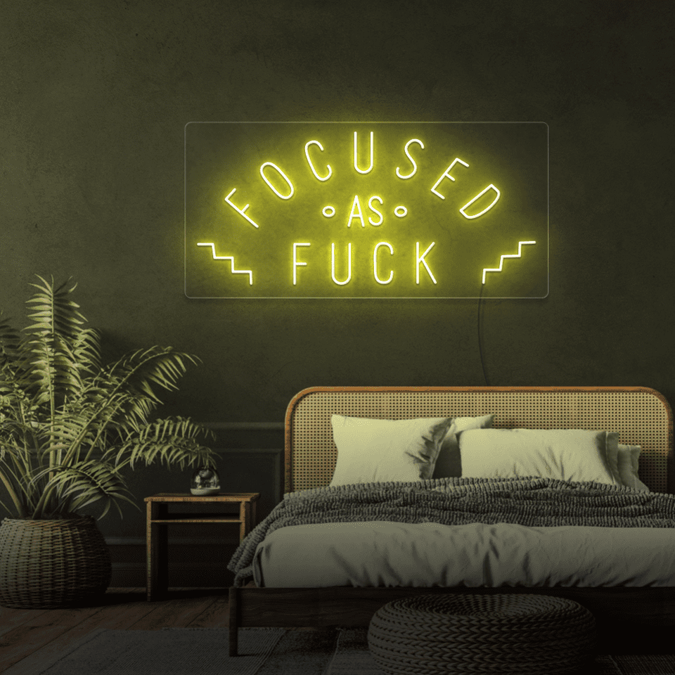 FOCUSED AS FUCK PINK COLOR LED NEON SIGN