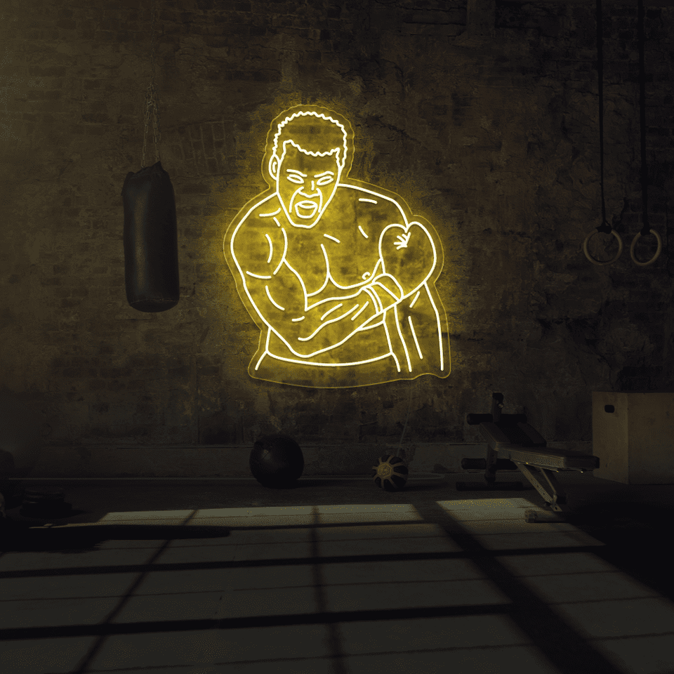 MUHAMMAD ALI YELLOW COLOR LED NEON SIGN