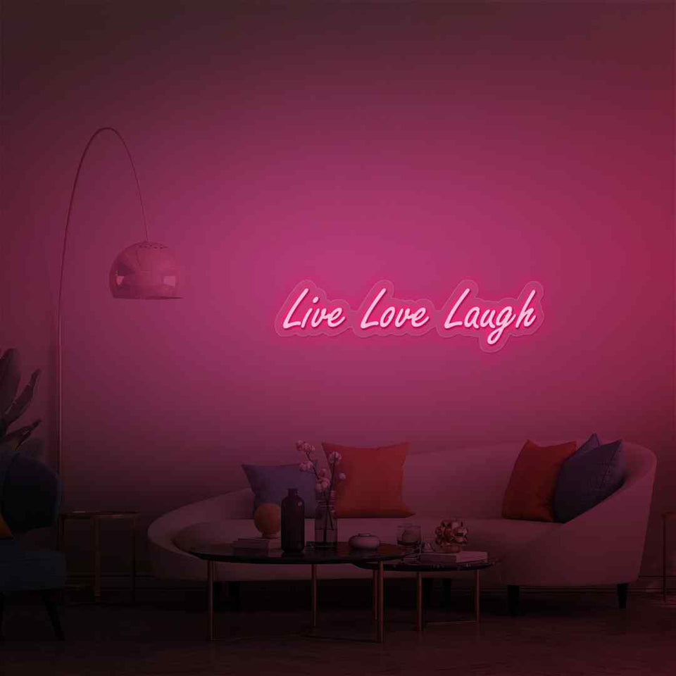 Live love laugh neon sign