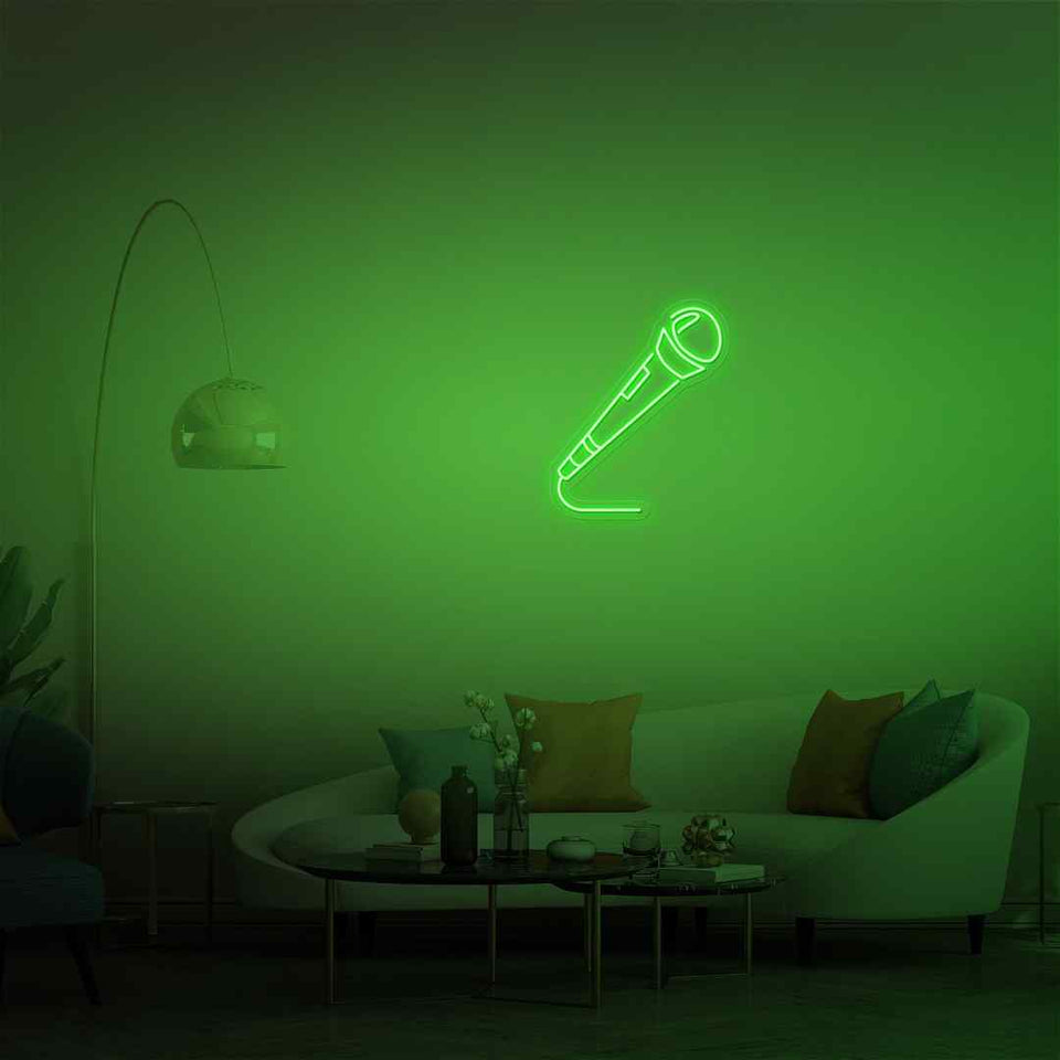 Microphone neon sign