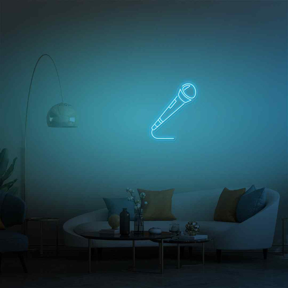 Microphone neon sign