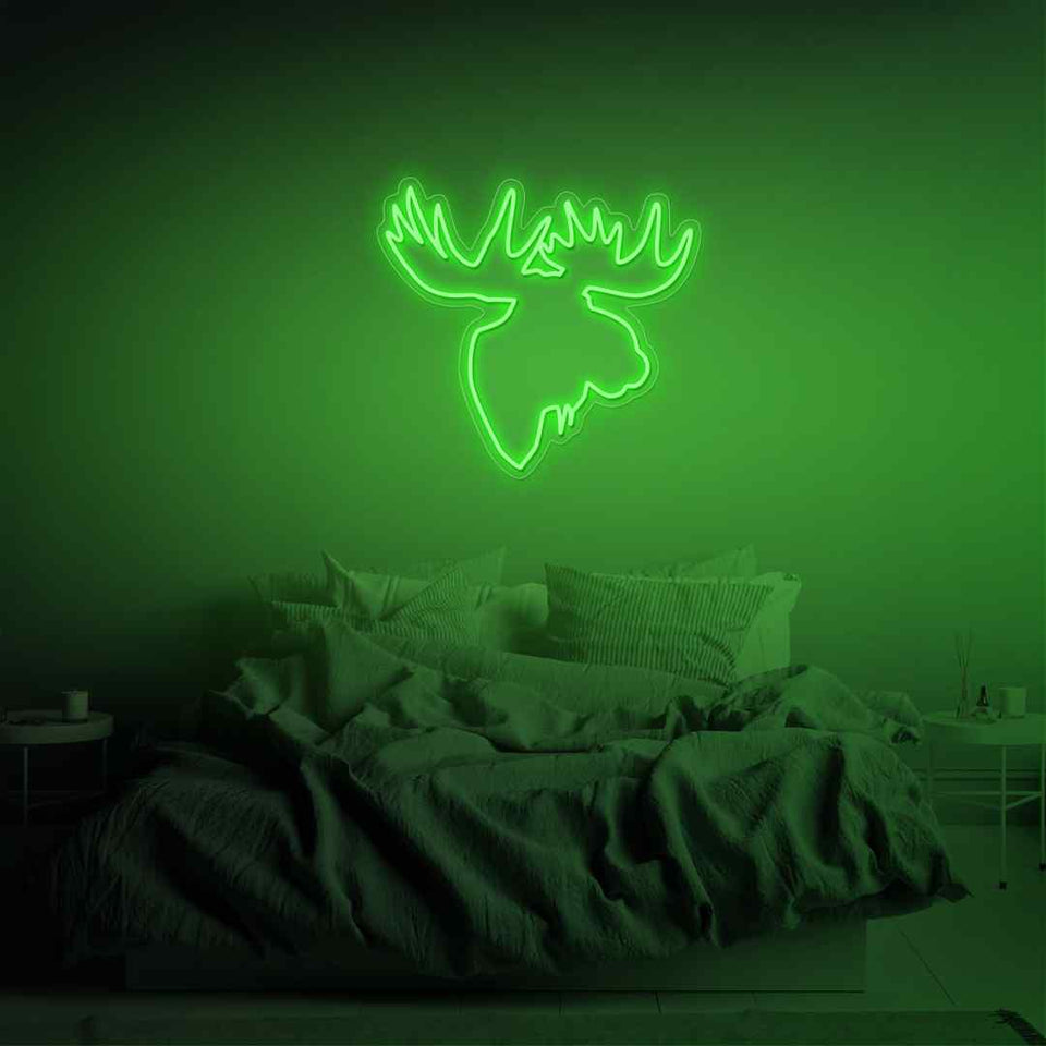 Moose head neon sign