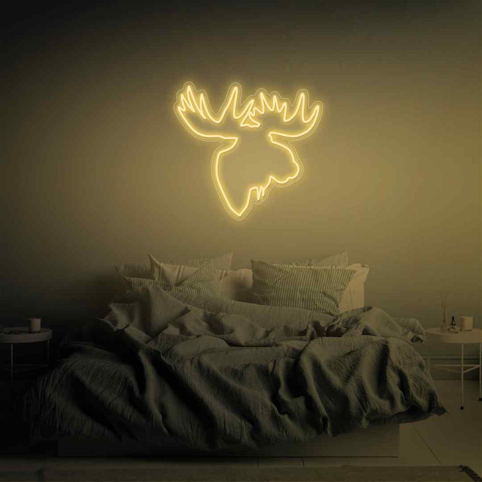 Moose head neon sign