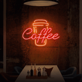 FANCY COFFEE CUP - LED NEON SIGN - 19.7" (50cm) / DEEP GREEN COLOR