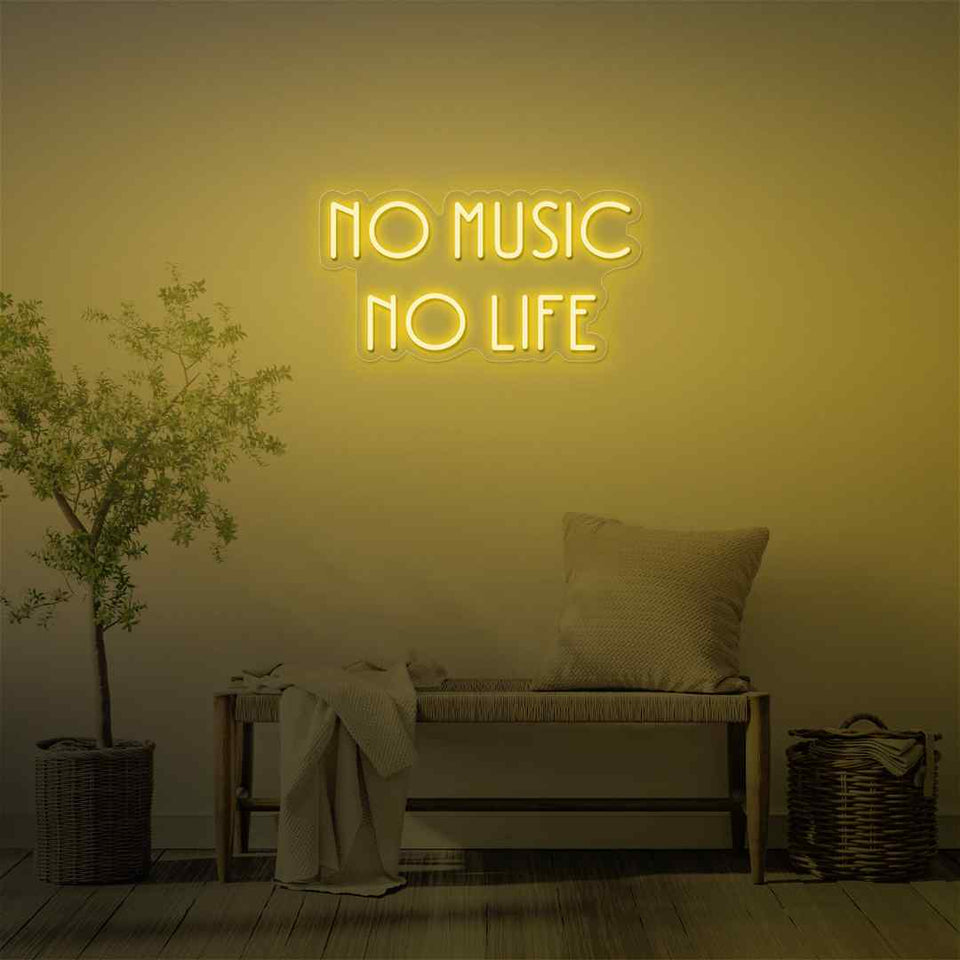 No music no life neon sign