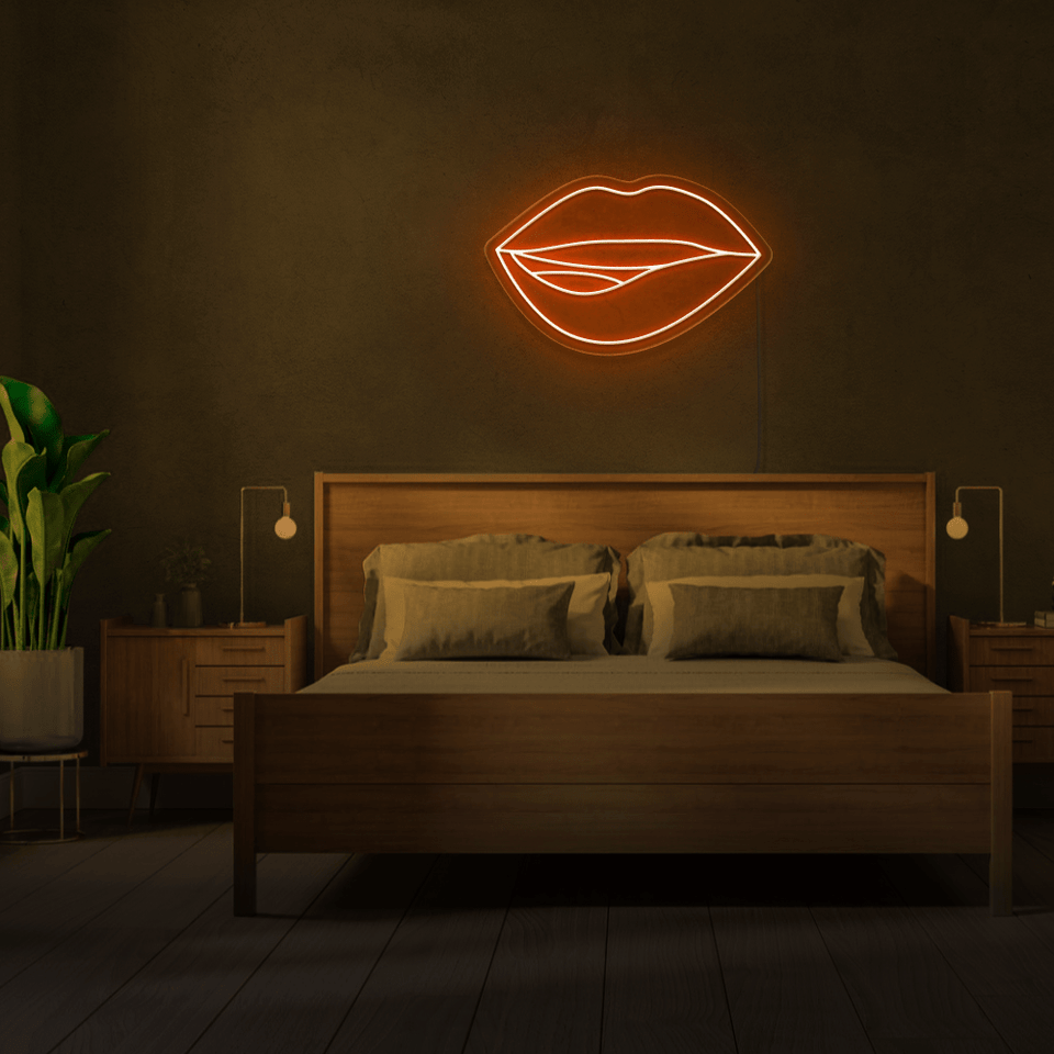 LIPS ORANGE COLOR LED NEON SIGN