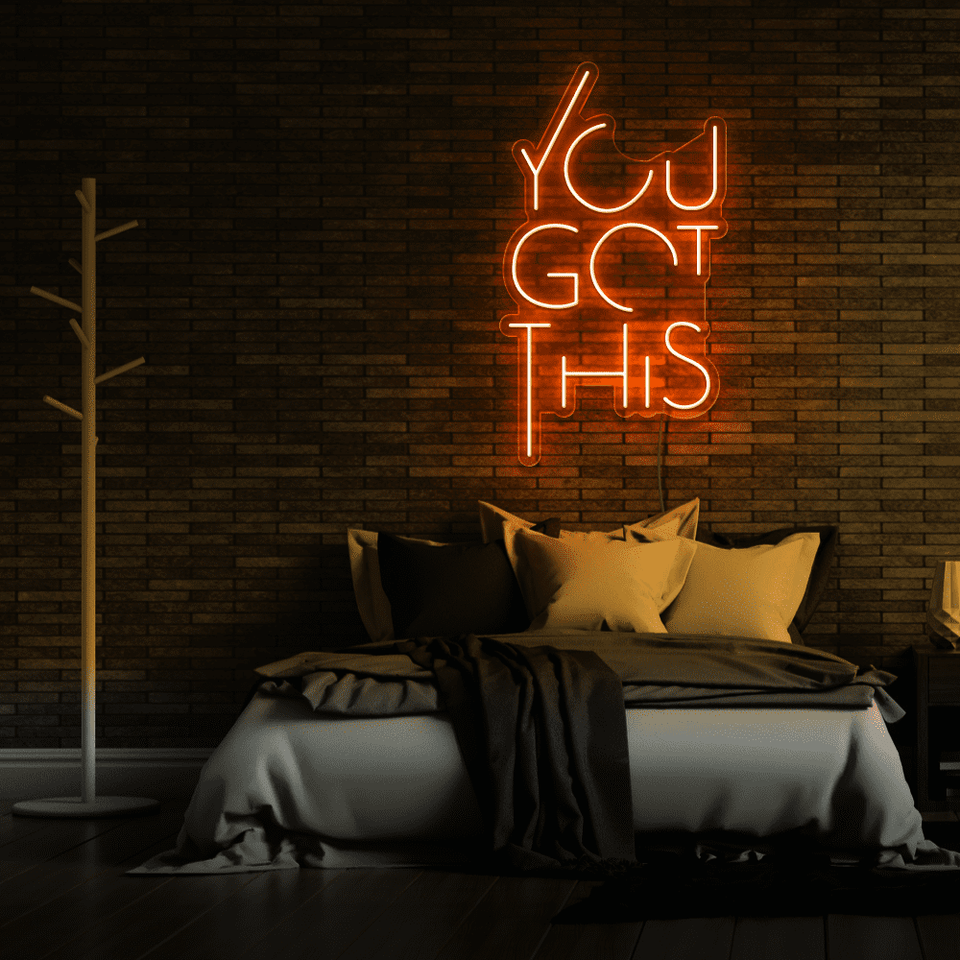 YOU GOT THIS ORANGE COLOR LED NEON SIGN