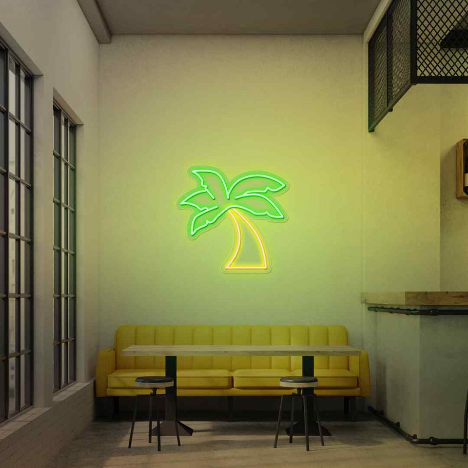 Palm tree neon sign