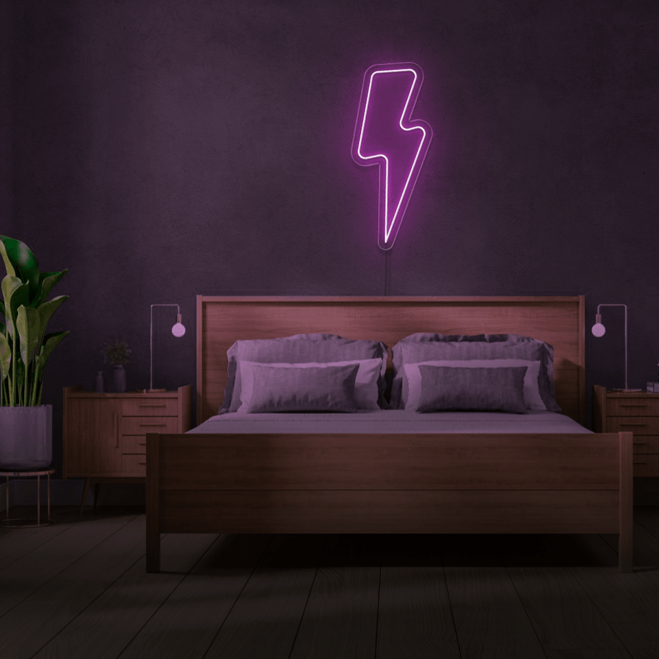 LIGHTNING BOLT PINK COLOR LED NEON SIGN