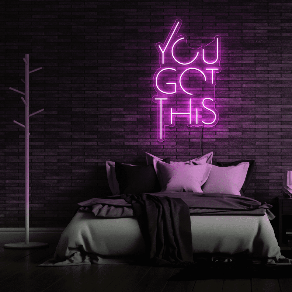 YOU GOT THIS YELLOW COLOR LED NEON SIGN
