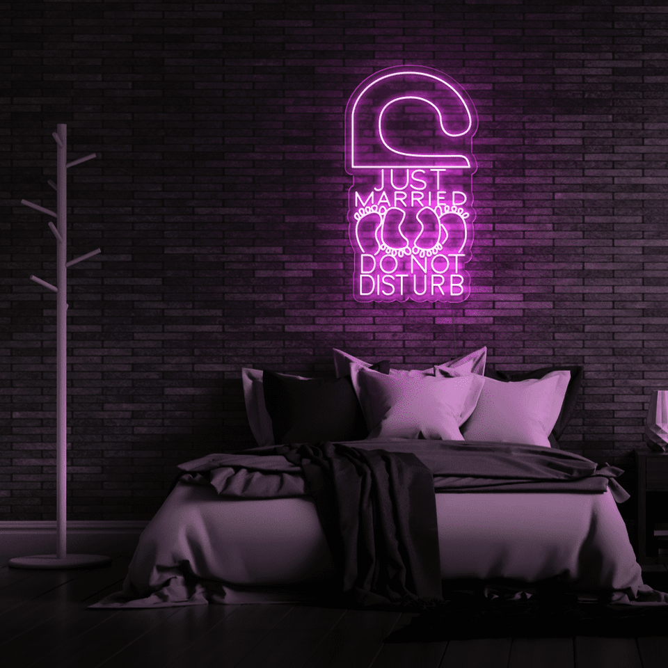 Married Couple LED neon sign in pink color by Neonmarvels.com