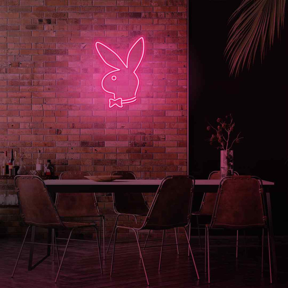 Playboy bunny top neon light