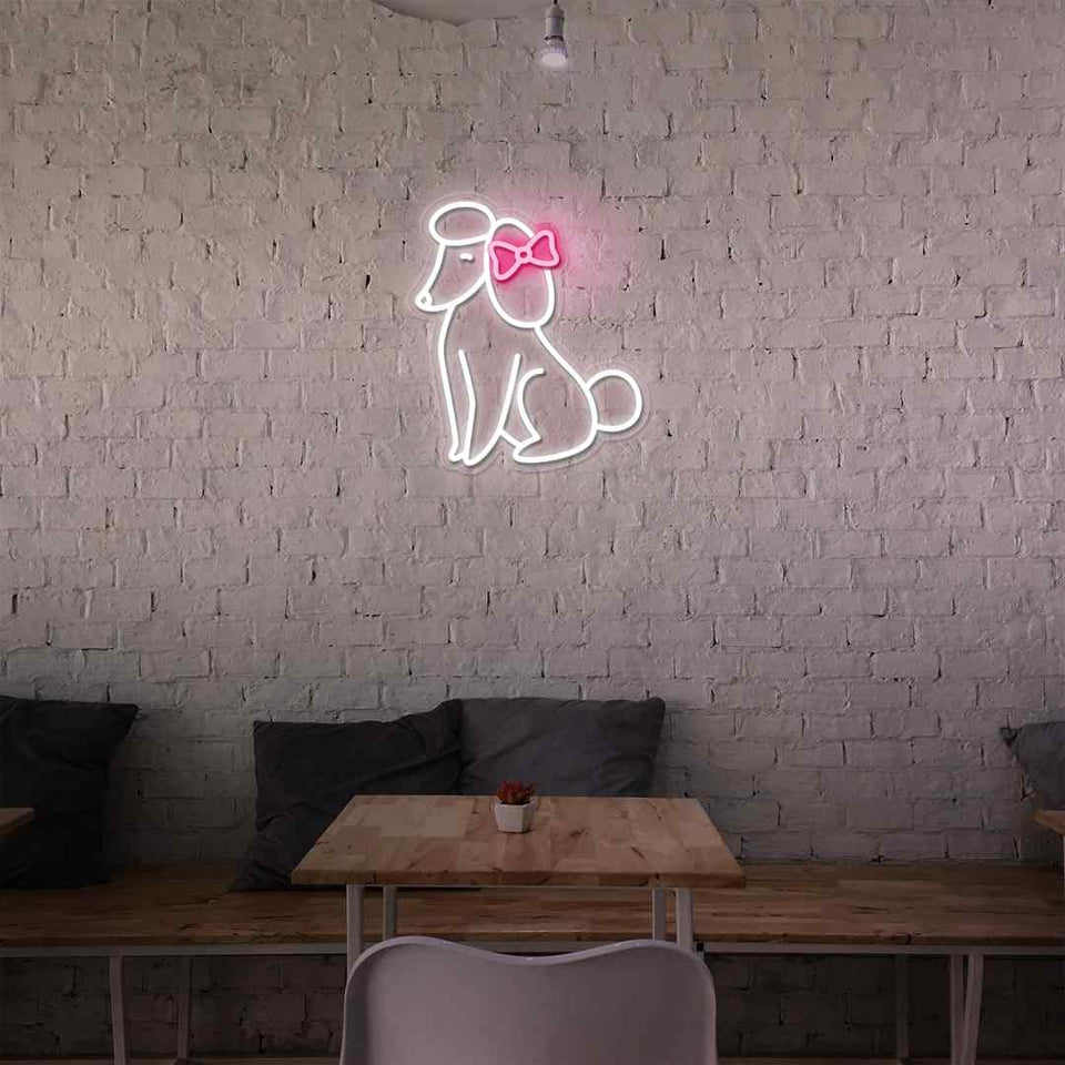 Poodle neon sign