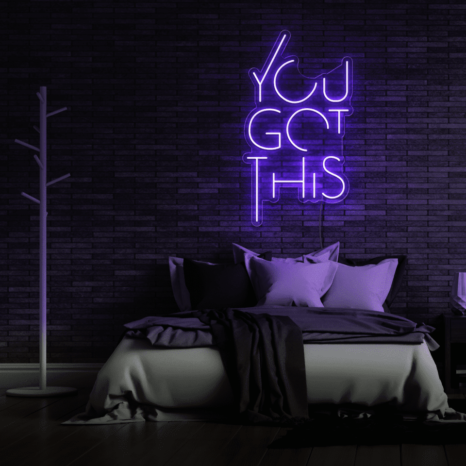 YOU GOT THIS BLUE COLOR LED NEON SIGN